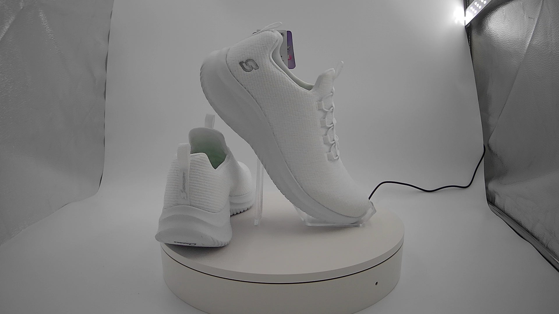 S Sport By Skechers Women's Charlize 2.0 Slip-On Sneakers - White 8.5: Cushioned Insole, Mesh Upper