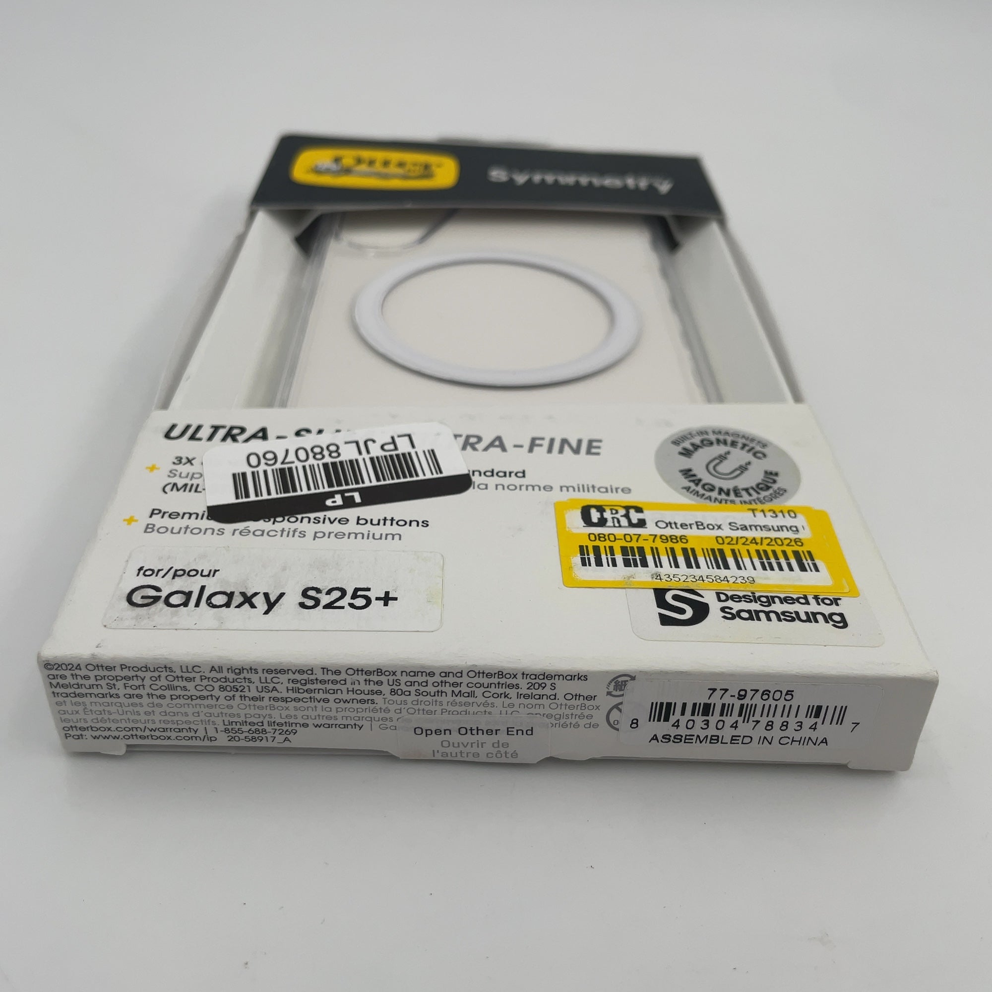 Otterbox Samsung Galaxy S25+ Symmetry Series Case With Magnets - Clear: Polycarbonate & Tpe