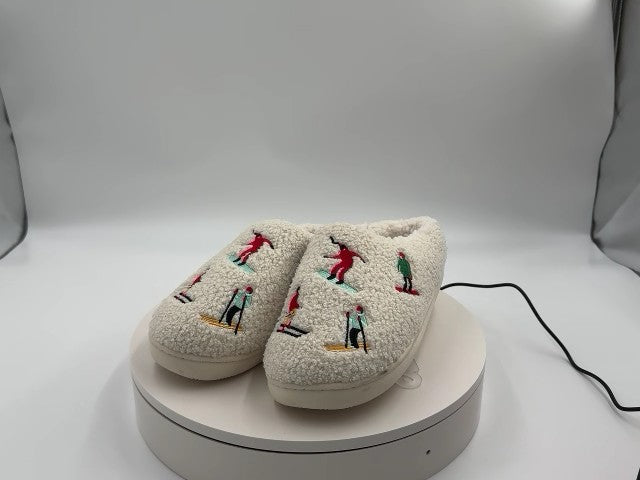 Adult Skier Scuff Slippers - Wondershop Ivory M