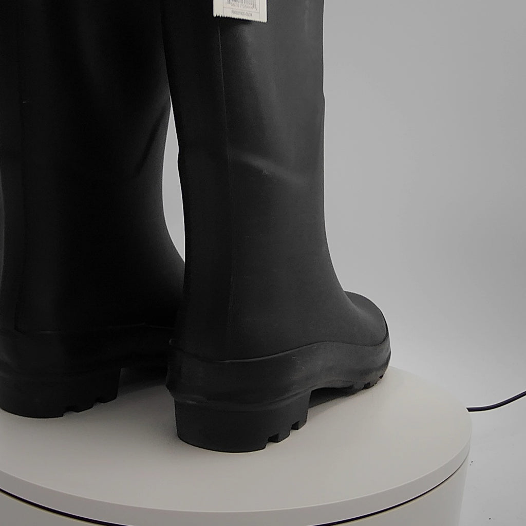 Women's River Tall Rain Boots - A New Day Black 6: Waterproof Knee-High, Adjustable Buckle, Non-Marking Outsole