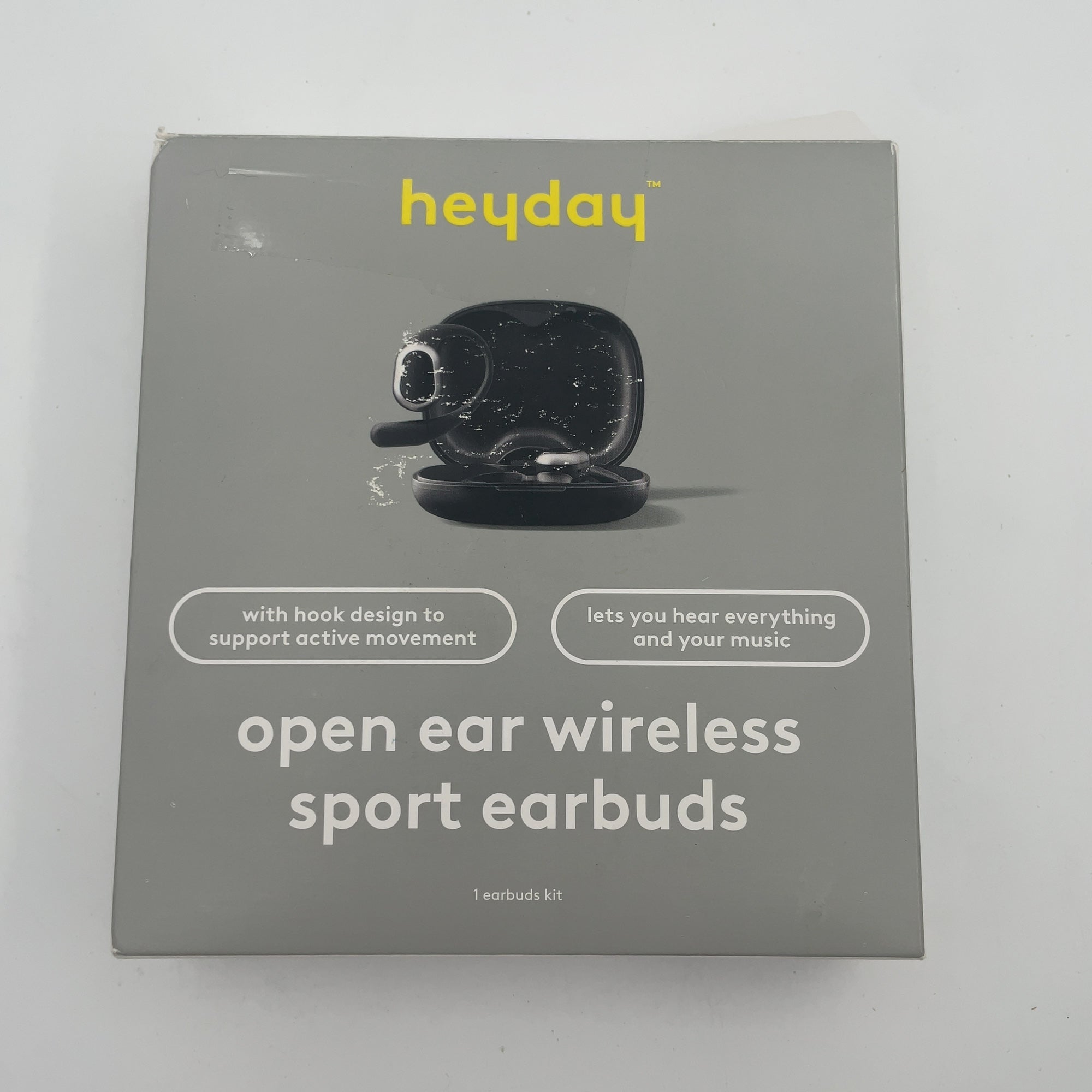 Open Ear Sport True Wireless Headphones - Heyday Black: Built-In Microphone, Water-Resistant