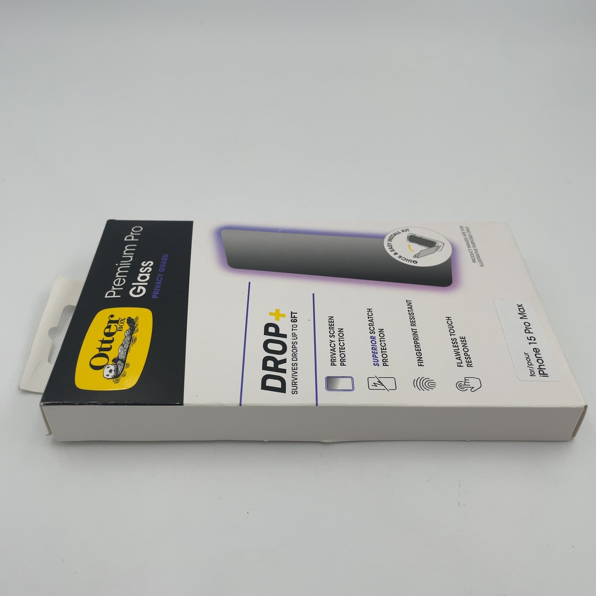 Otterbox Apple Iphone 15 Pro Max Premium Pro Privacy Guard Glass: Scratch-Resistant Self-Adhesive Screen Protector