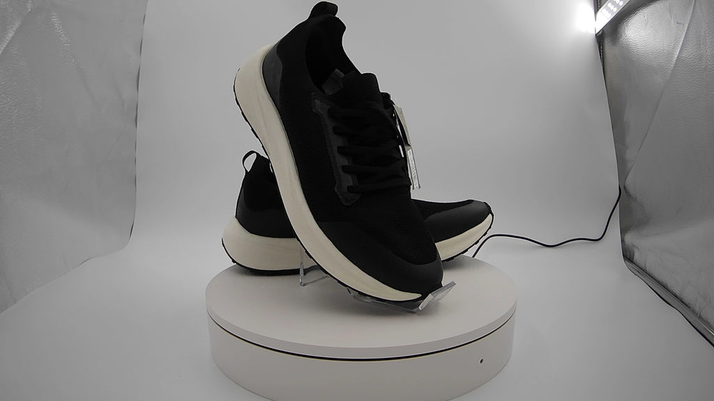 Men's Lee Knit Sneakers with Memory Foam Insole - Goodfellow & Co Black 10.5: Cushioned Footbed, Lace Up