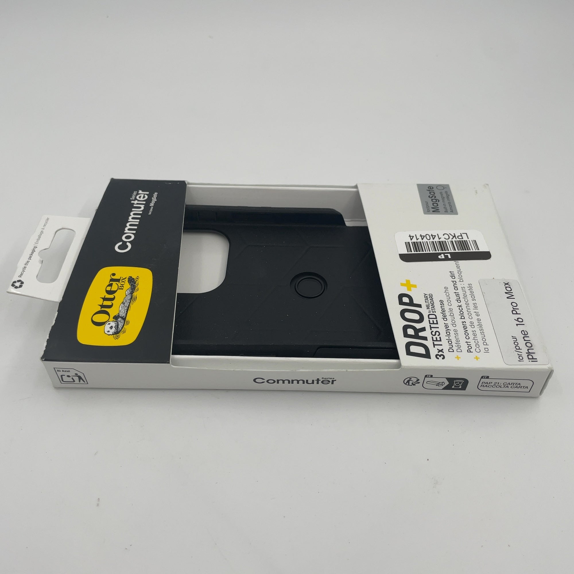 Otterbox Iphone 16 Pro Max Commuter Series Case With Magsafe - Black: Plastic, Solid Pattern
