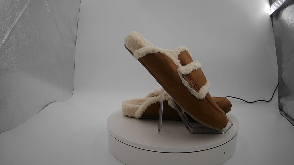 Women’s Lucie Cozy Lined Footbed Flats - A New Day Tan 8.5