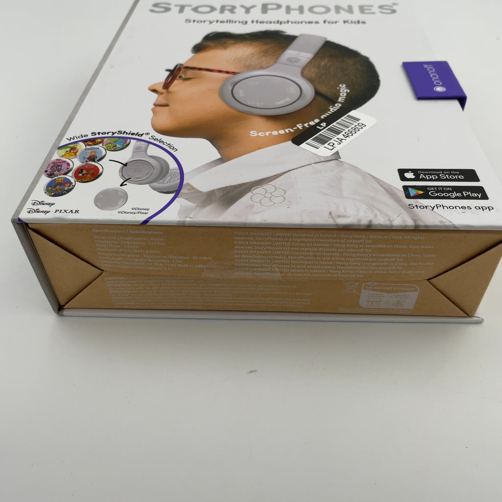 Storyphones Storytelling Bluetooth Wireless Kids Headphones Intro Bundle With Zendisk And Playshield - Gray