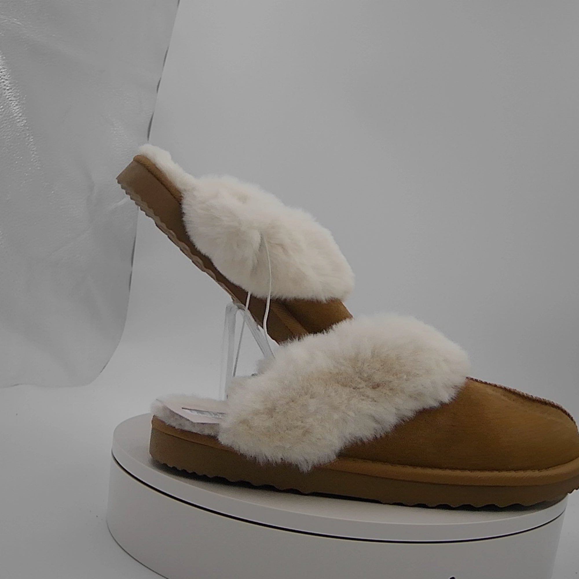 Women's Sylvia Genuine Suede Scuff Slippers - Auden Brown 8