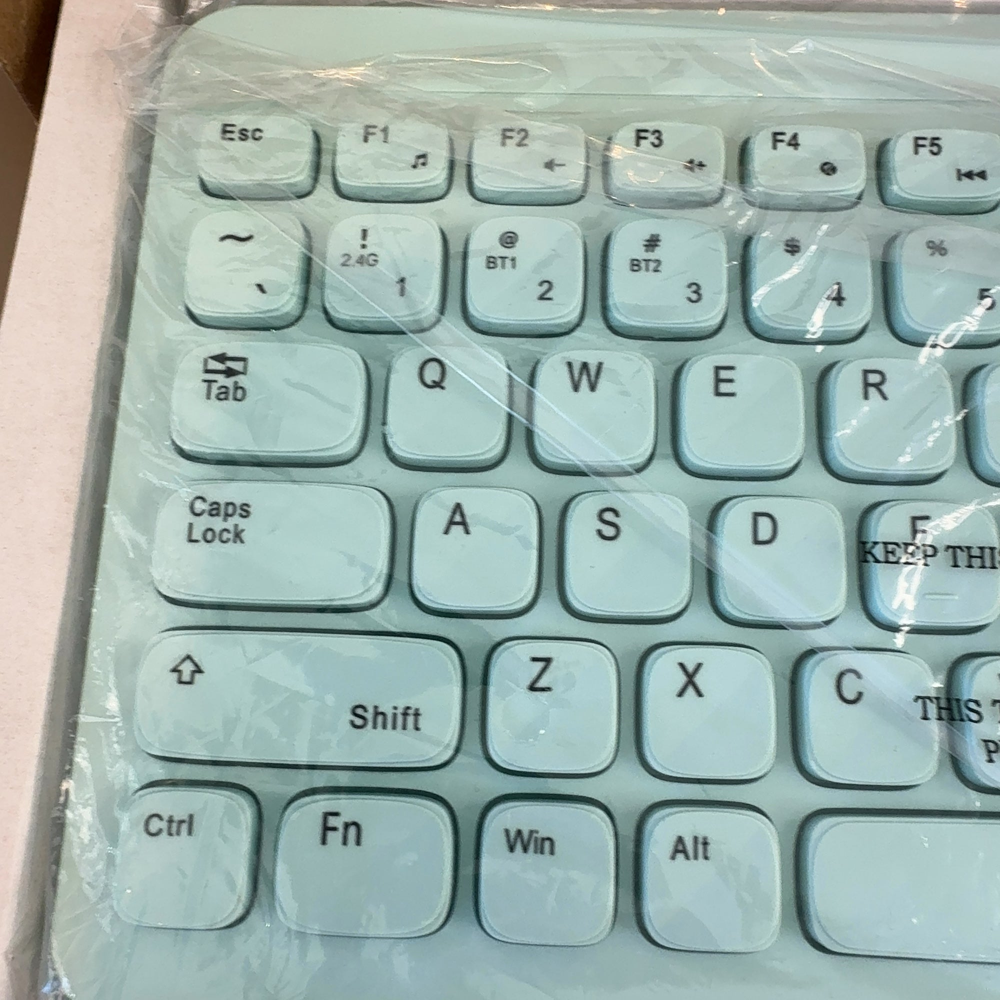 North Compact Square Key Wireless Keyboard - Sky Blue: Membrane Switch, Compact 60% Layout