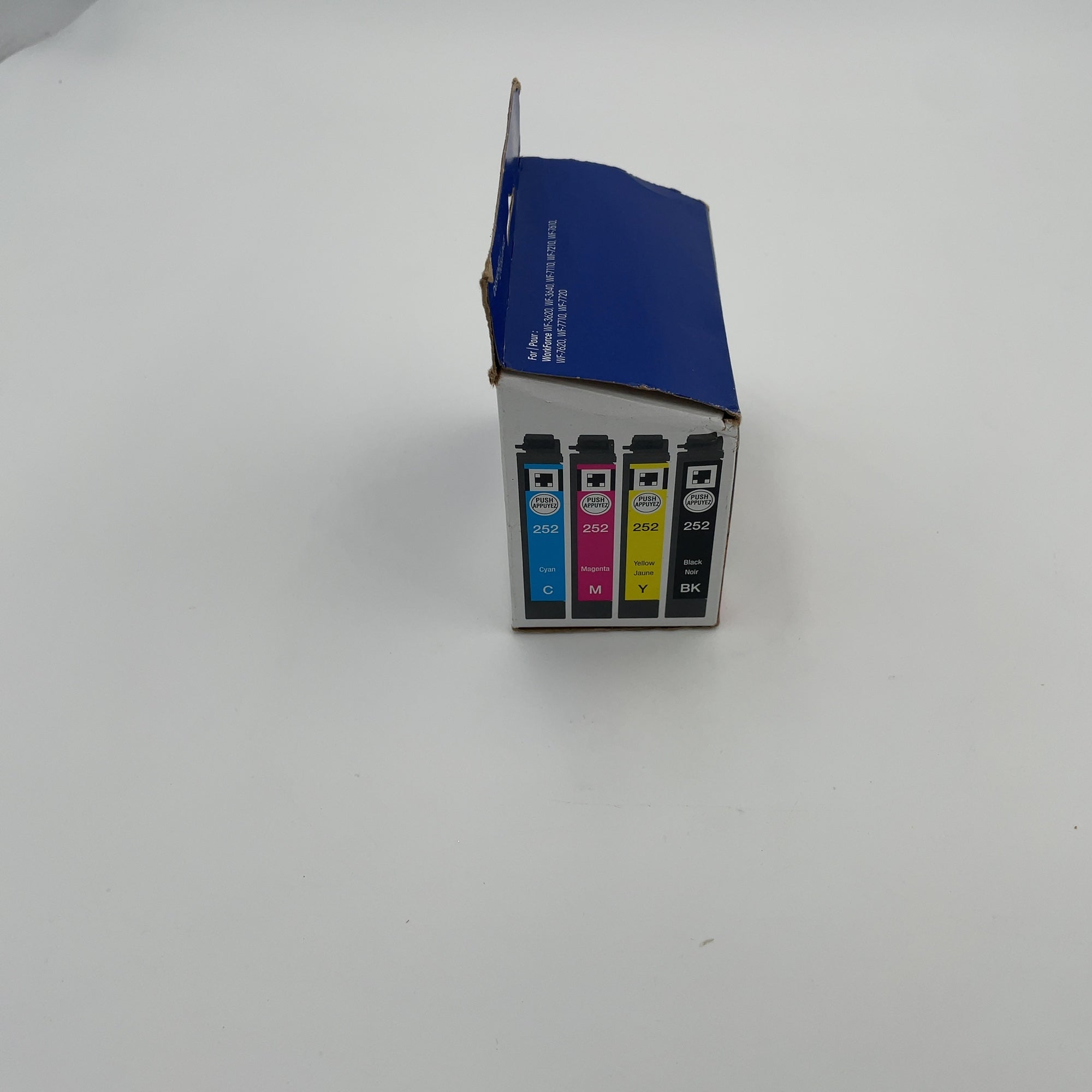 Epson 252 Black, C/M/Y 4pk Combo Ink Cartridges - Black, Cyan, Magenta, Yellow (T252120-BCS): Standard Yield, 4 Colors, Printer Ink Combo Pack (Please be advised that sets may be missing pieces or otherwise incomplete.)