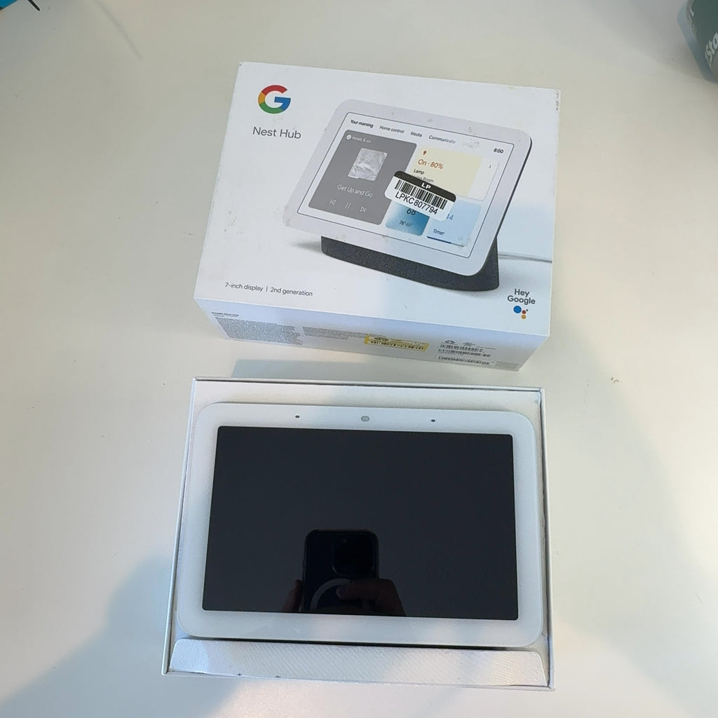 Google Nest Hub (2Nd Gen) Smart Display - Charcoal: 7" Led Voice-Control, Bluetooth