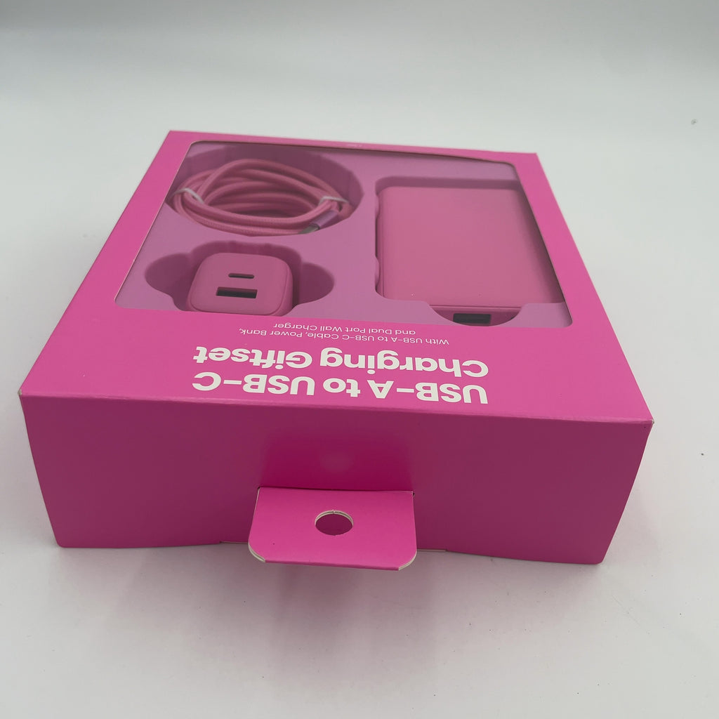 Gems Usb-A To Usb-C Charging Gift Set With 5000Mmah Power Bank, Cable, And Wall Charger - Soft Pink (Please Be Advised That Sets May Be Missing Pieces Or Otherwise Incomplete.)