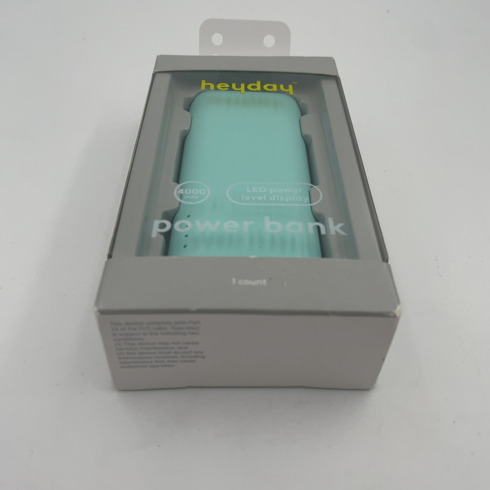 4000Mah Power Bank - Heyday Spring Teal Green: Usb-C, Charge Indicator Light