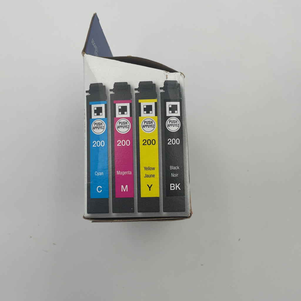 Epson 200 Black, C/M/Y 4Pk Combo Ink Cartridges - Black, Cyan, Magenta, Yellow (T200120Bcs): Standard Yield Printer Ink Series (Please Be Advised That Sets May Be Missing Pieces Or Otherwise Incomplete.)
