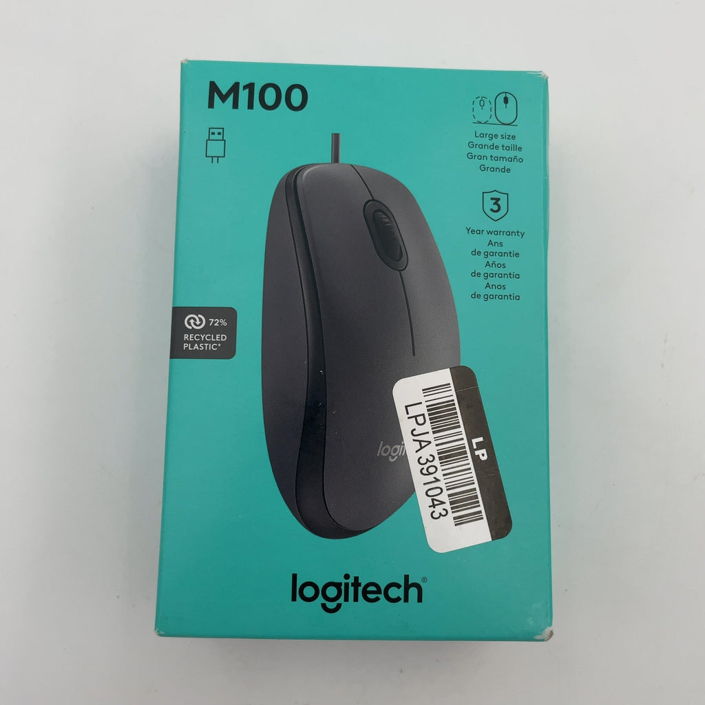 Logitech M100 Wired Mouse - Gray