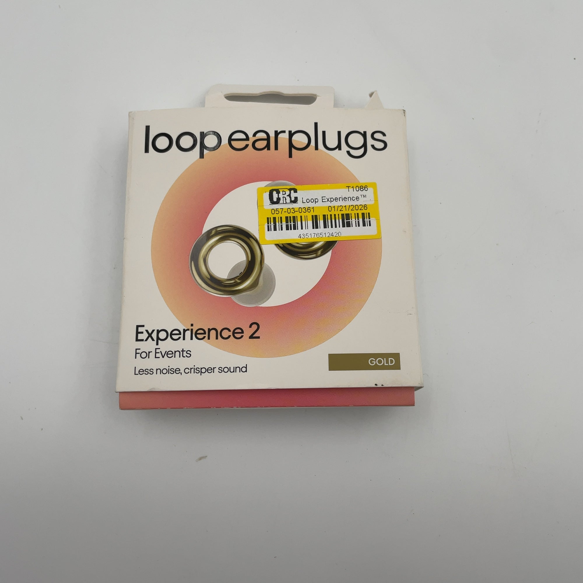 Loop Experience 2 Earplugs for Live Events, Concerts, Festivals and Nights Out - Gold
