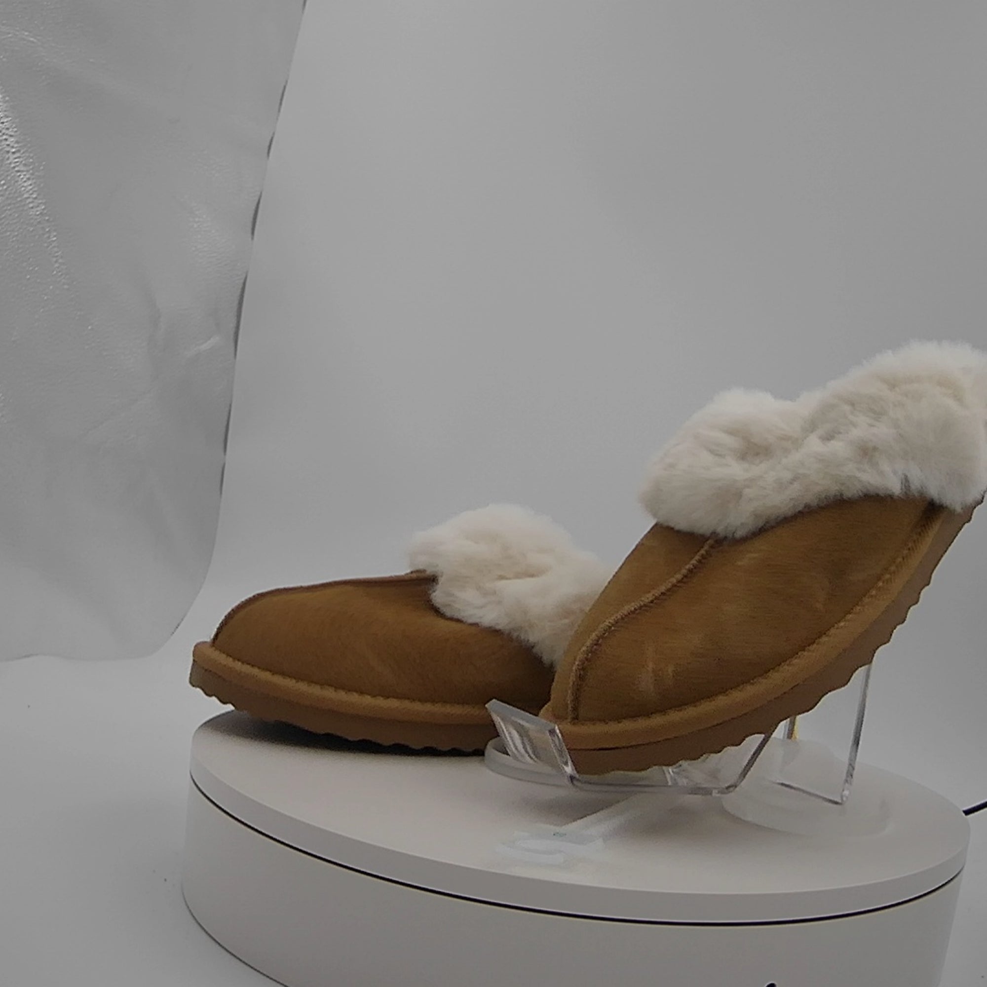 Women's Sylvia Genuine Suede Scuff Slippers - Auden Brown 8