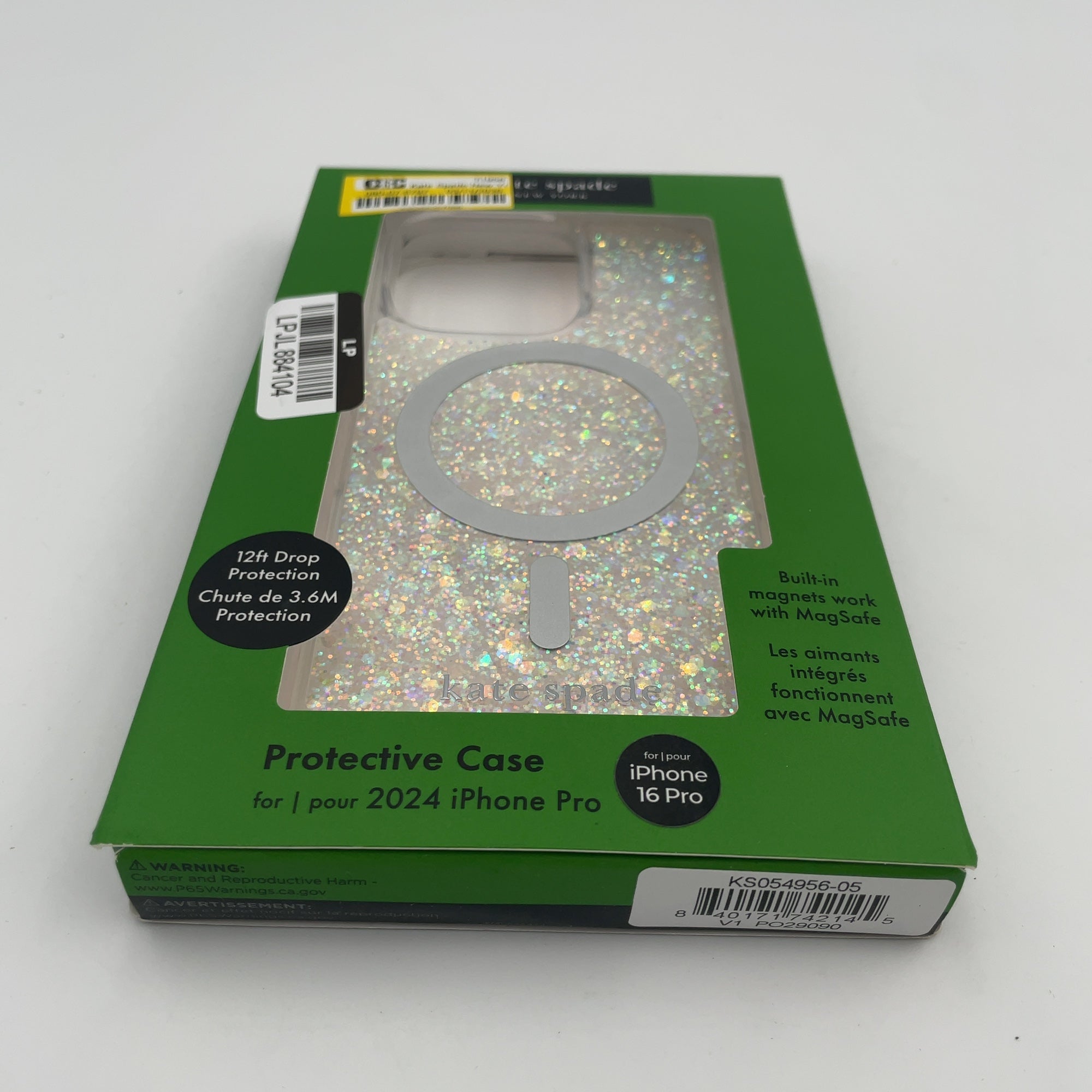 Kate Spade New York Iphone 16 Pro Protective Case With Magsafe - Chunky Glitter: Tpu Abstract Pattern