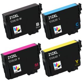 Epson 212Xl Black C/M/Y Combo Pack Ink Cartridges (T212Xl-Bcs): Epson 200 Series, High-Yield, 3 Colors