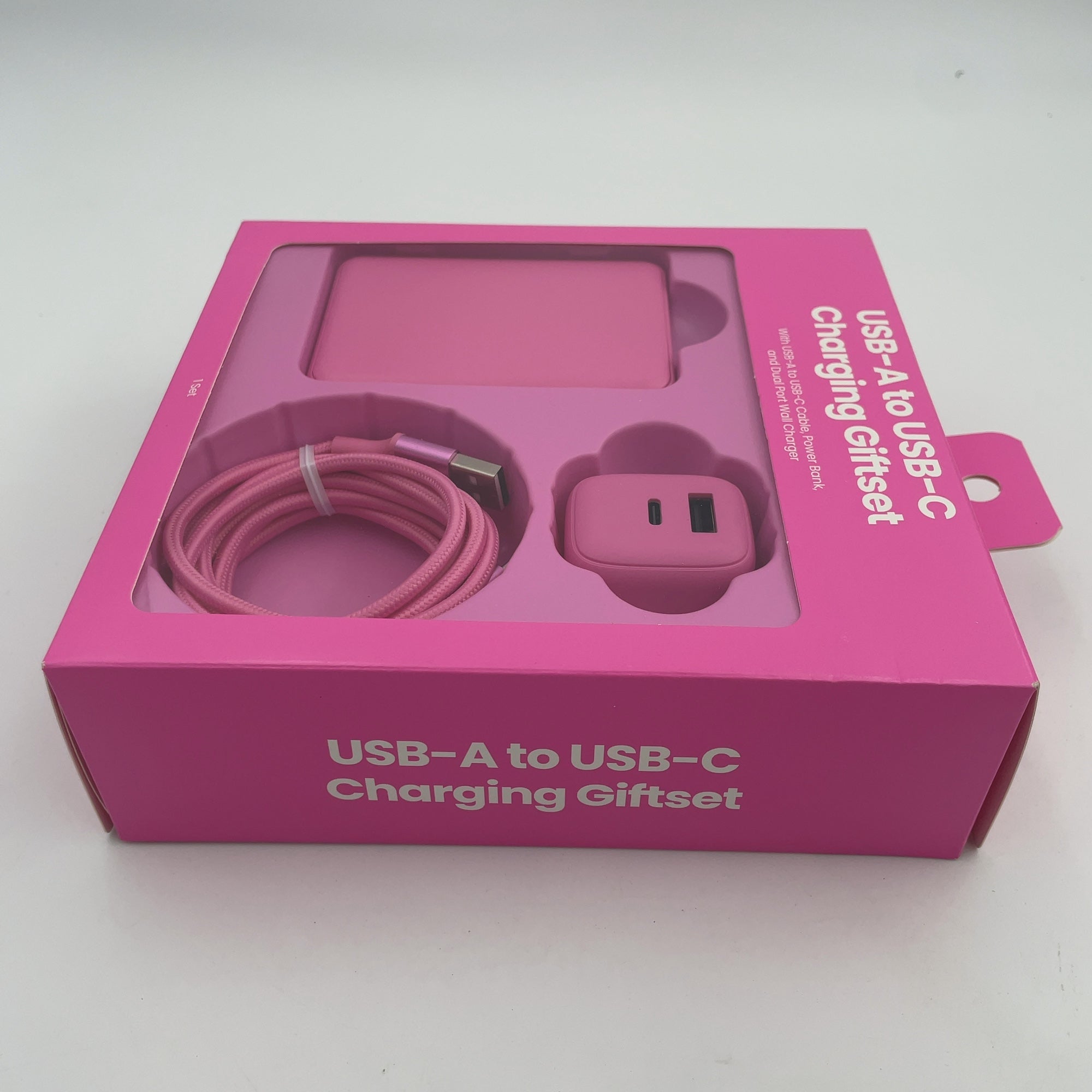 Gems Usb-A To Usb-C Charging Gift Set With 5000Mmah Power Bank, Cable, And Wall Charger - Soft Pink (Please Be Advised That Sets May Be Missing Pieces Or Otherwise Incomplete.)