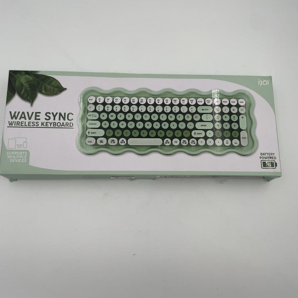 Ijoy Wavy Keyboard - Green: Abs Material, Slim Design, Computer Accessory