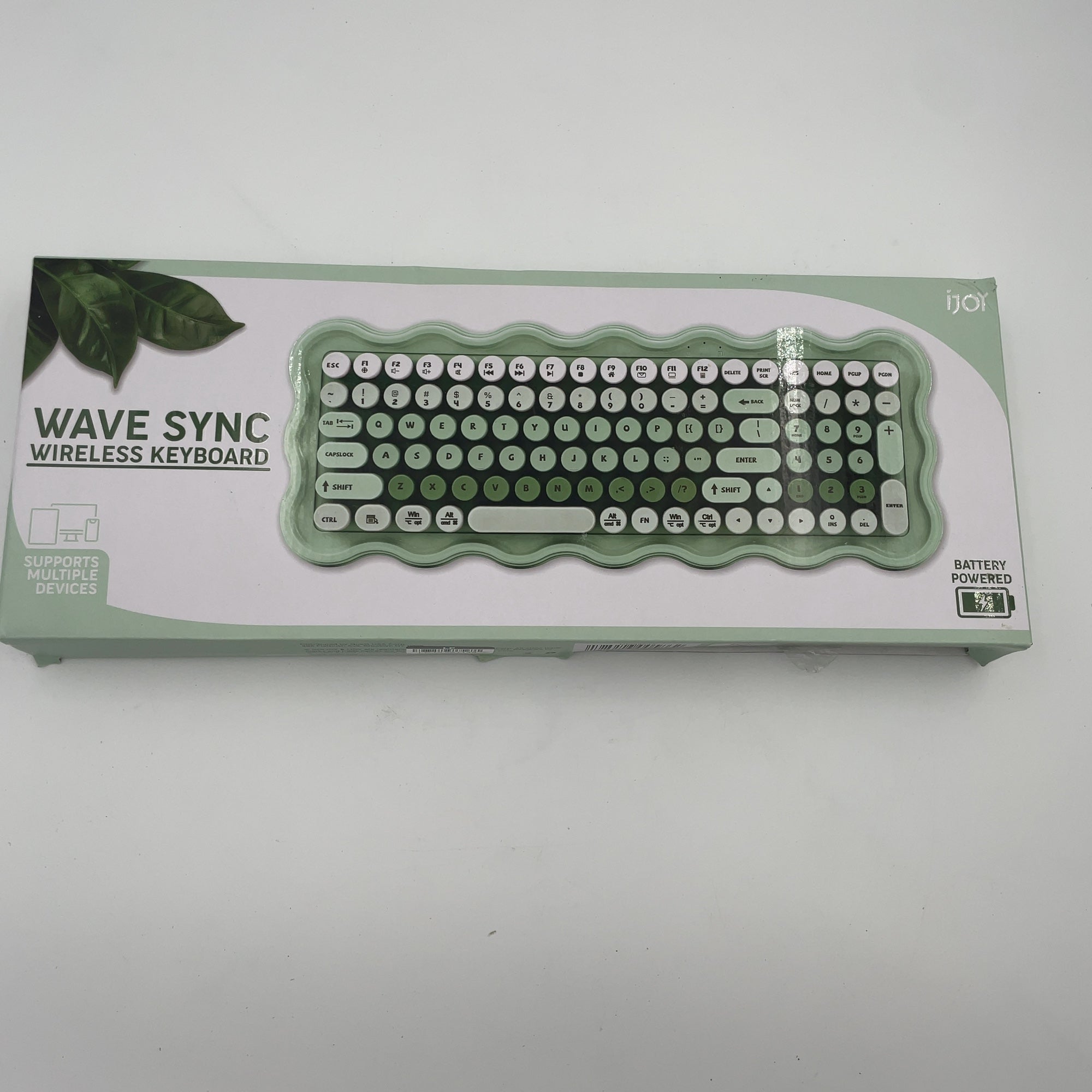 Ijoy Wavy Keyboard - Green: Abs Material, Slim Design, Computer Accessory