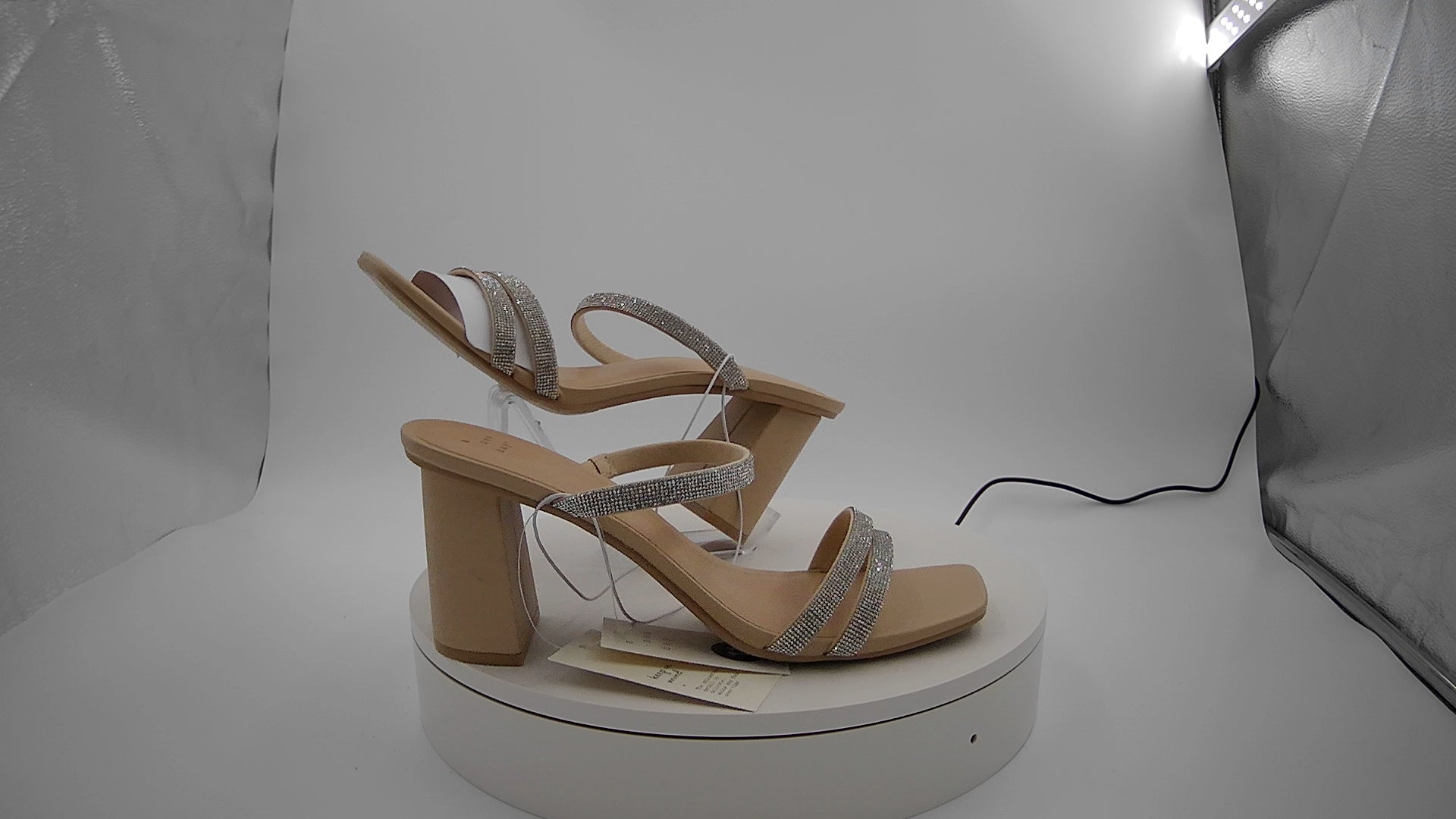 Women's Stacy Mule Heels - A New Day Silver 11: Slip-On Block Heel, Open Toe, Cushioned Insole