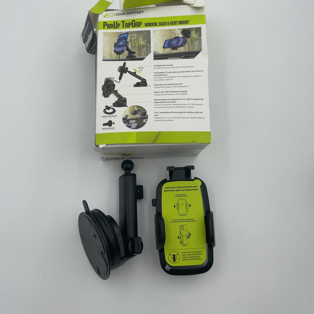 Bracketron Pwrup Tripgrip Window/Dash Mount - Black