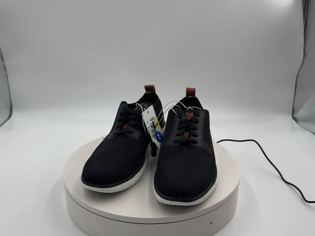 Men's Zeke Knit Dress Sneakers - Goodfellow & Co Black 7: Lace-Up, Cushioned Footbed, Memory Foam Insole, Faux Leather
