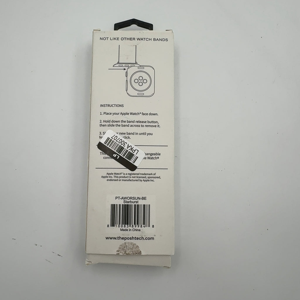 Posh Tech Orla Silicone Steel Band For Apple Watch - Beige