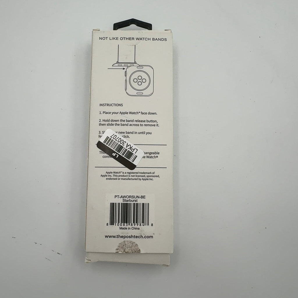 Posh Tech Orla Silicone Steel Band For Apple Watch - Beige