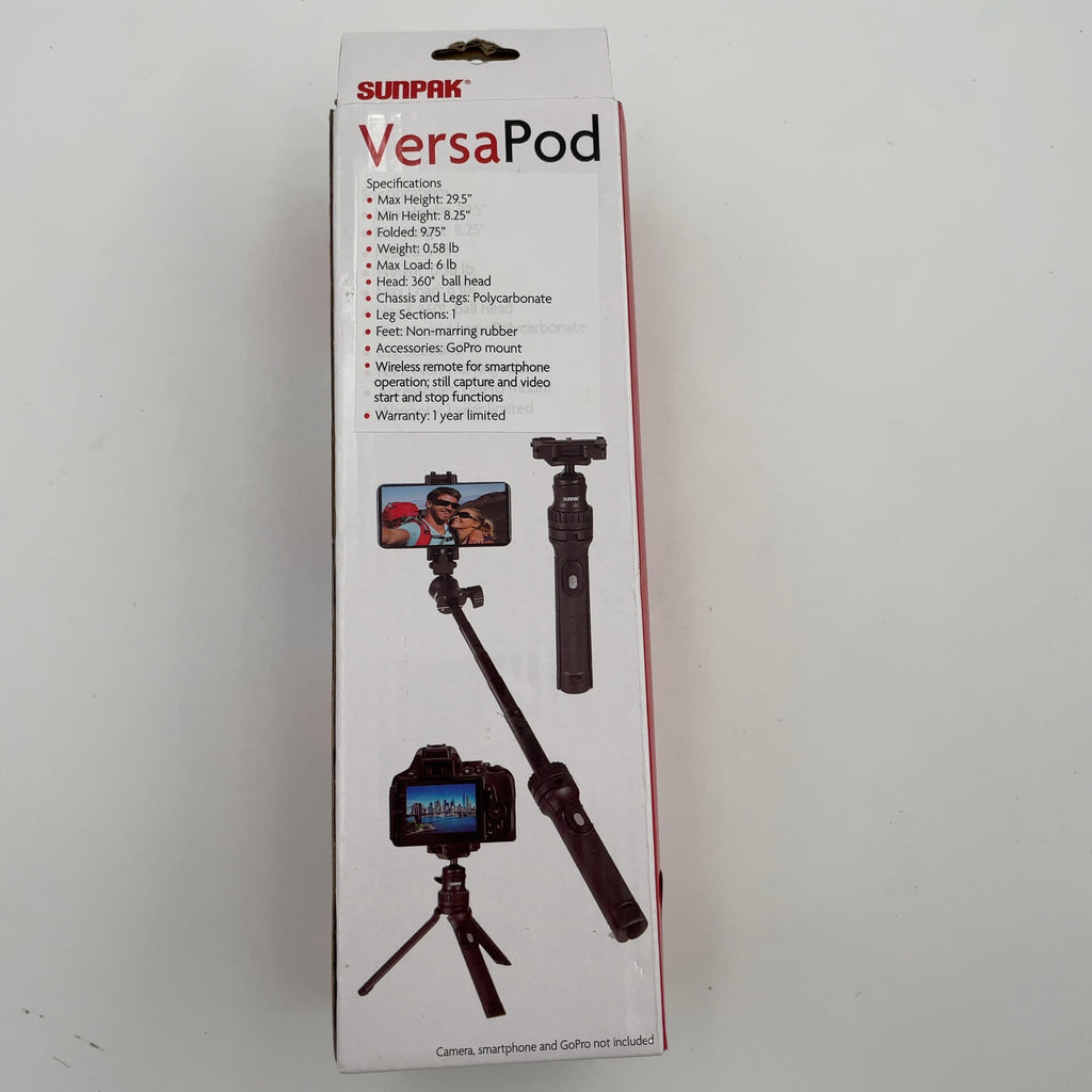Sunpak Telescoping Flexpod: Ball Head, Universal Mount 1/4"-20 Screw, 8-36 Inch Height