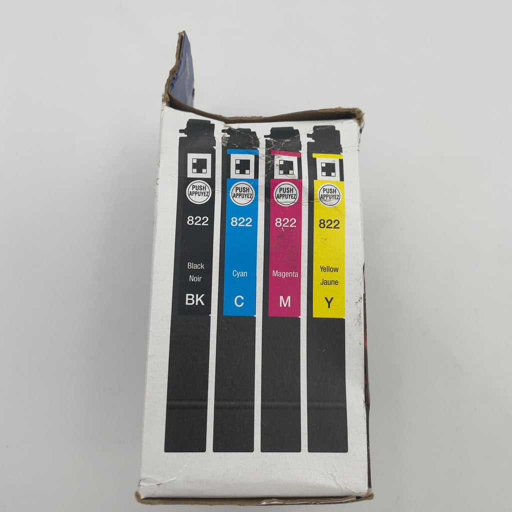 Epson 822 Cmyk Multipack Ink Cartridges: Standard Yield Printer Ink Combo Pack