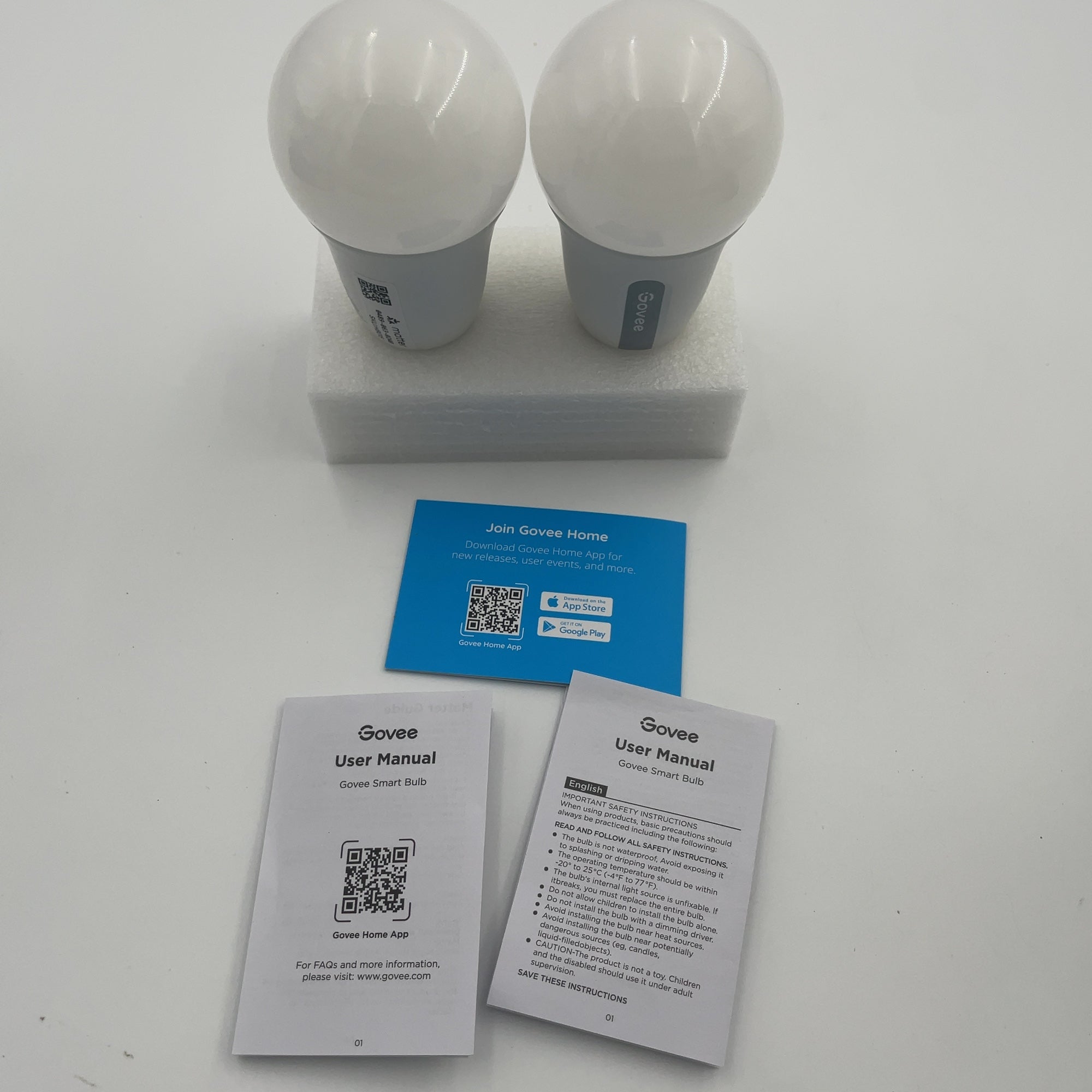Govee A19 800 Lmn White Bulbs 2Pk (Please Be Advised That Sets May Be Missing Pieces Or Otherwise Incomplete.)