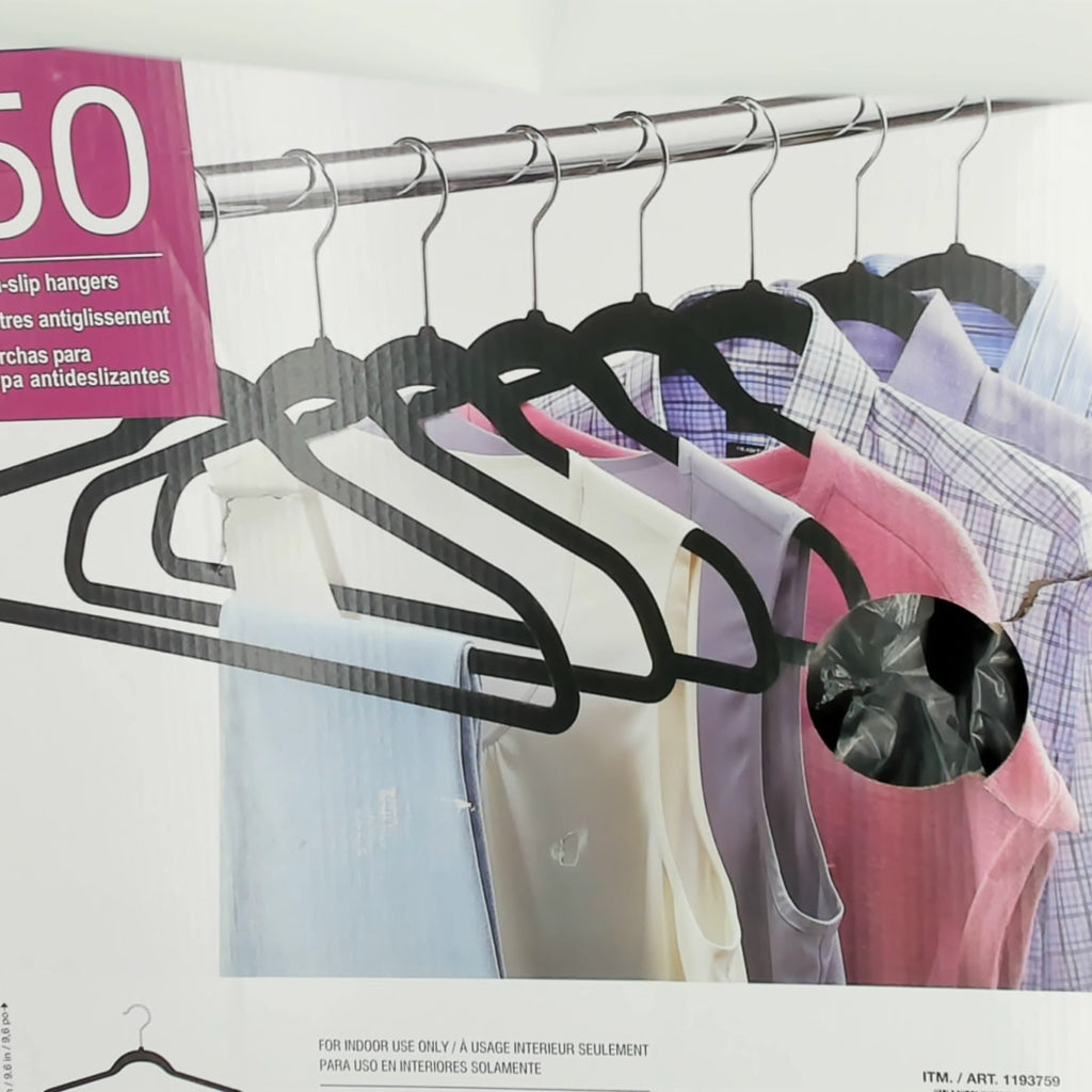 50Pk Flocked Hangers