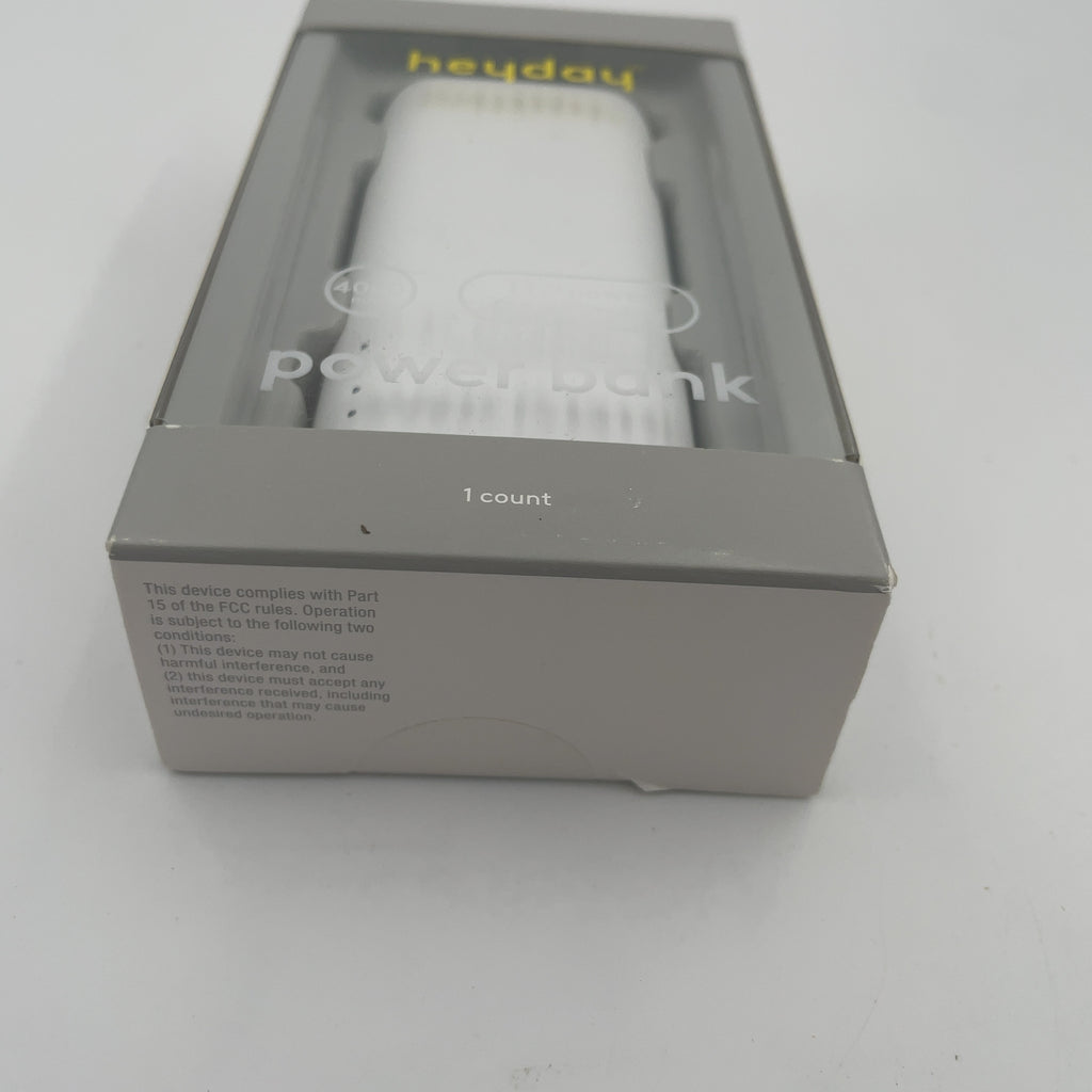 4000Mah Power Bank - Heyday White: Usb & Usb-C Compatible, 10.5W Output