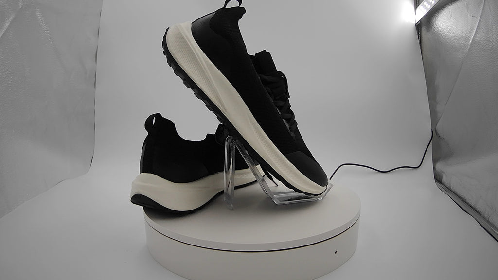 Men's Lee Knit Sneakers with Memory Foam Insole - Goodfellow & Co Black 10.5: Cushioned Footbed, Lace Up