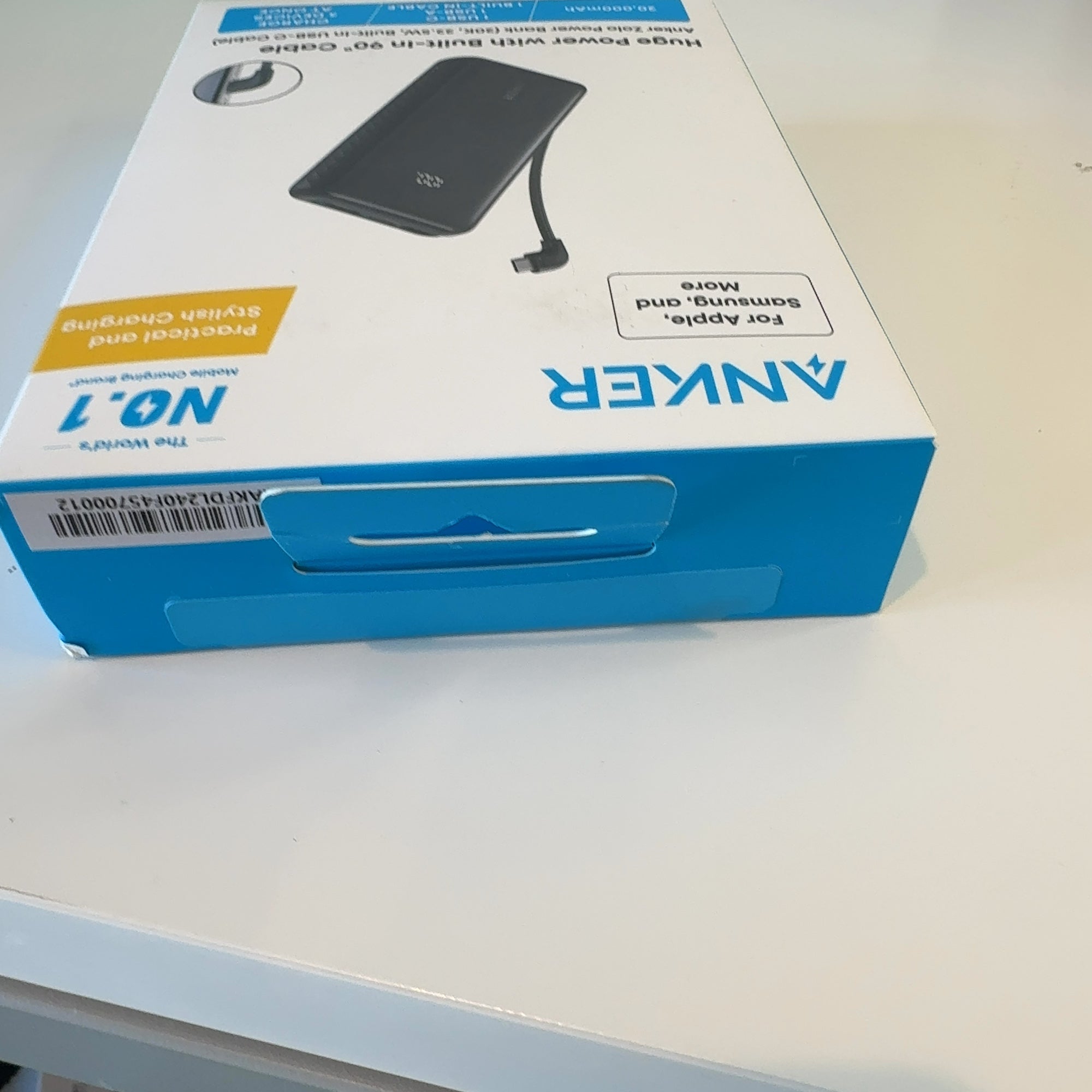 Anker 20000 Mah Power Delivery 22.5W Built In C Cable