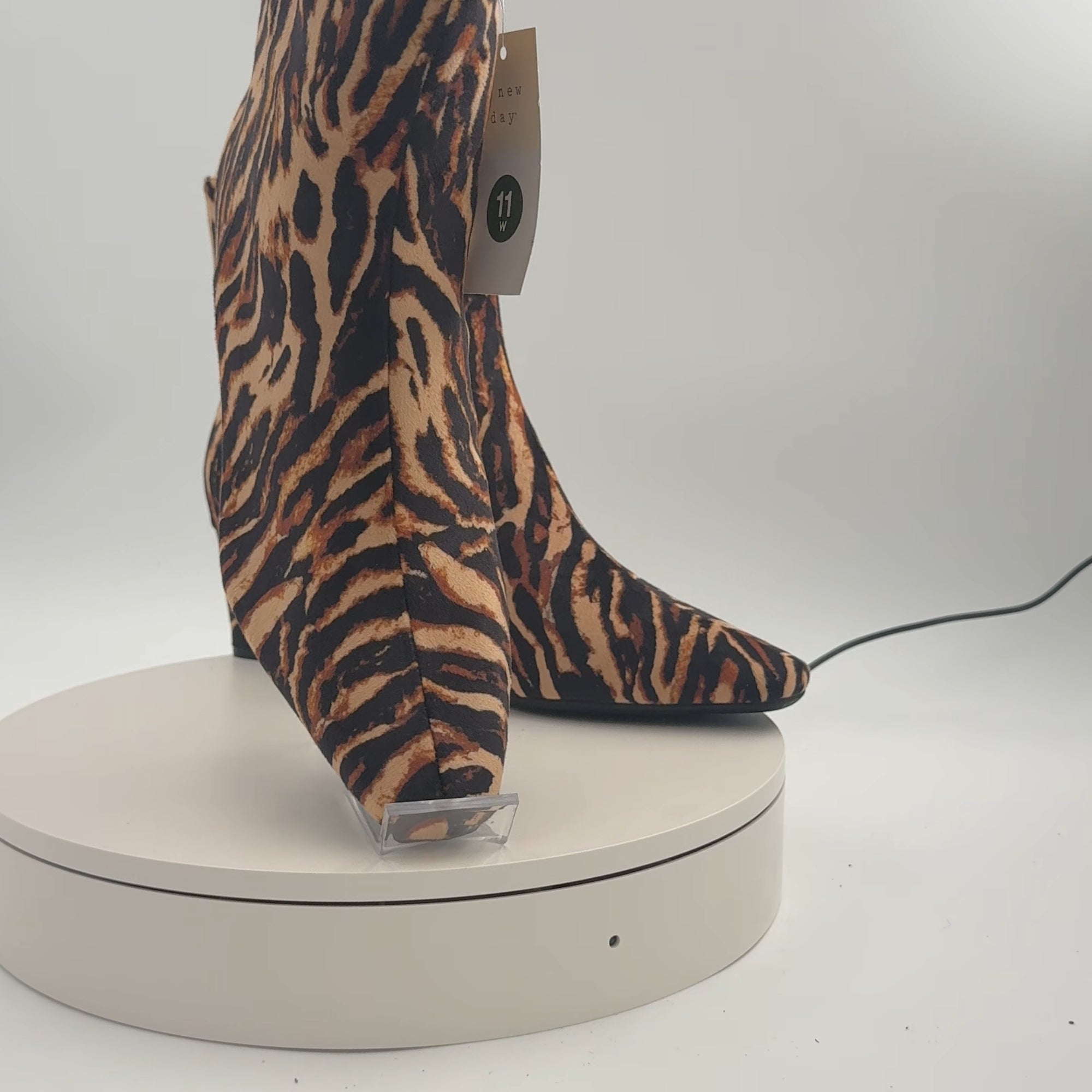 Women’s Wide Width Tigris Boots With Memory Foam Insole – A New Day Tiger Print 11W