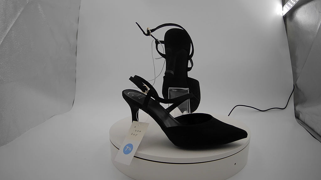Women’s Rosemary Heels with Memory Foam Insole - A New Day Black 7.5