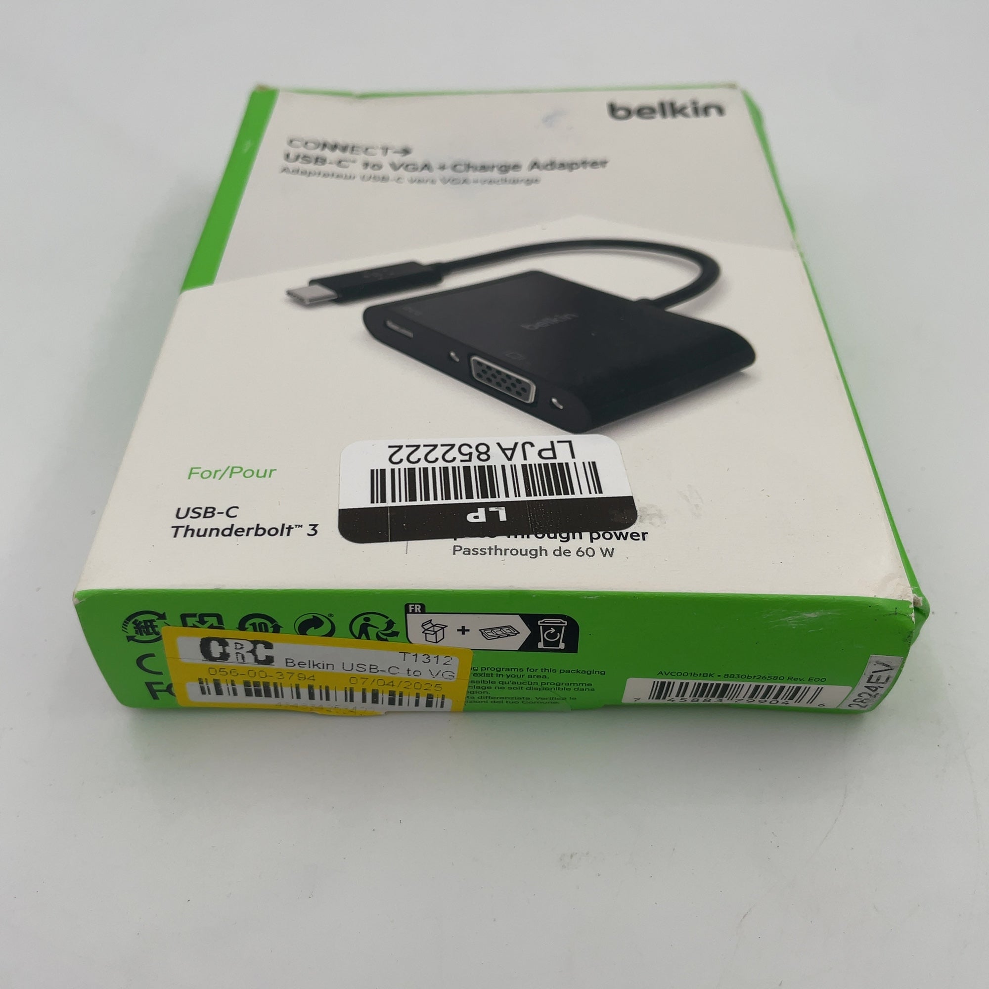 Belkin Usb-C To Vga Adapter With 60W Power Delivery: Male-To-Female Connection Adapter