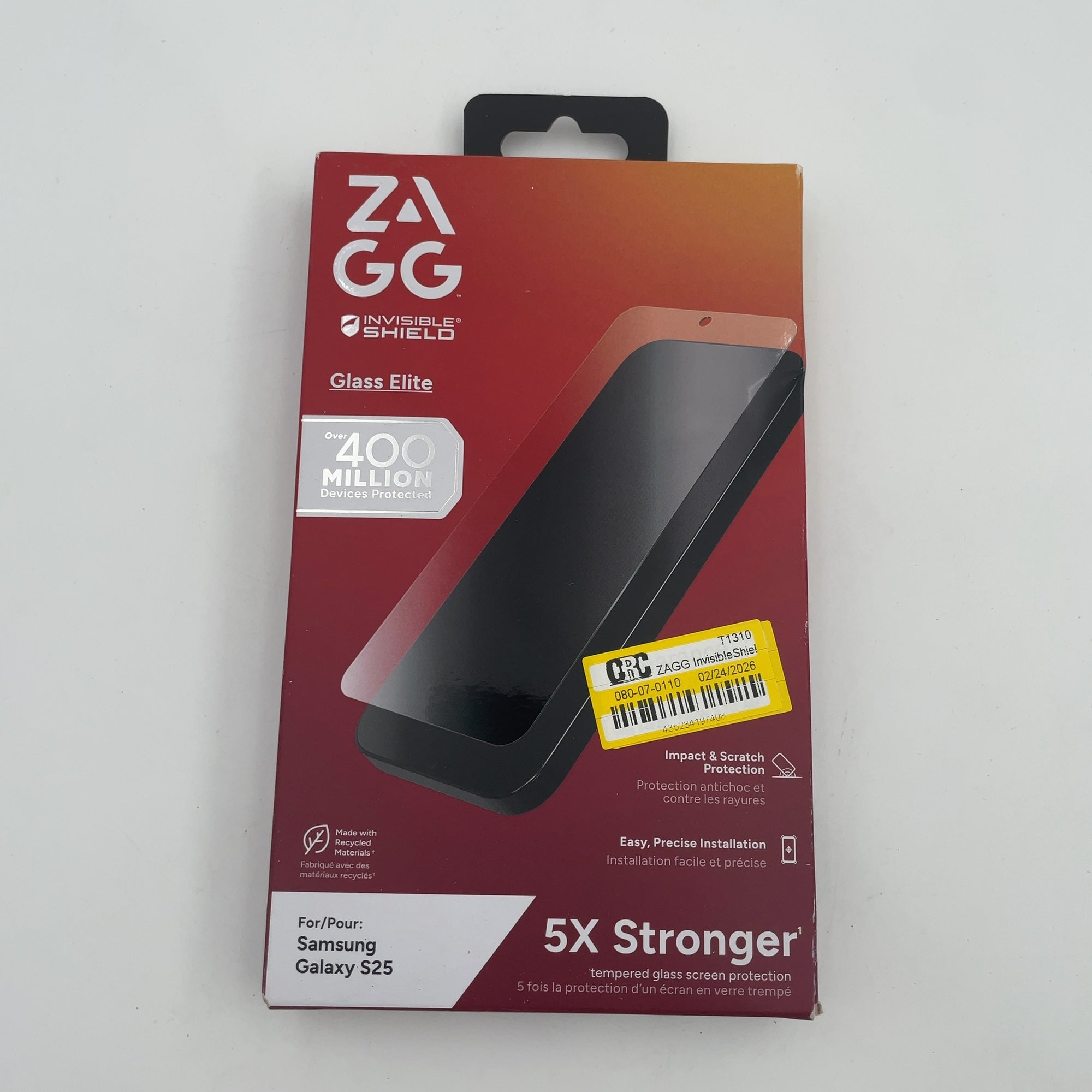 Zagg Invisibleshield Samsung Galaxy S25 Glass Elite Screen Protector