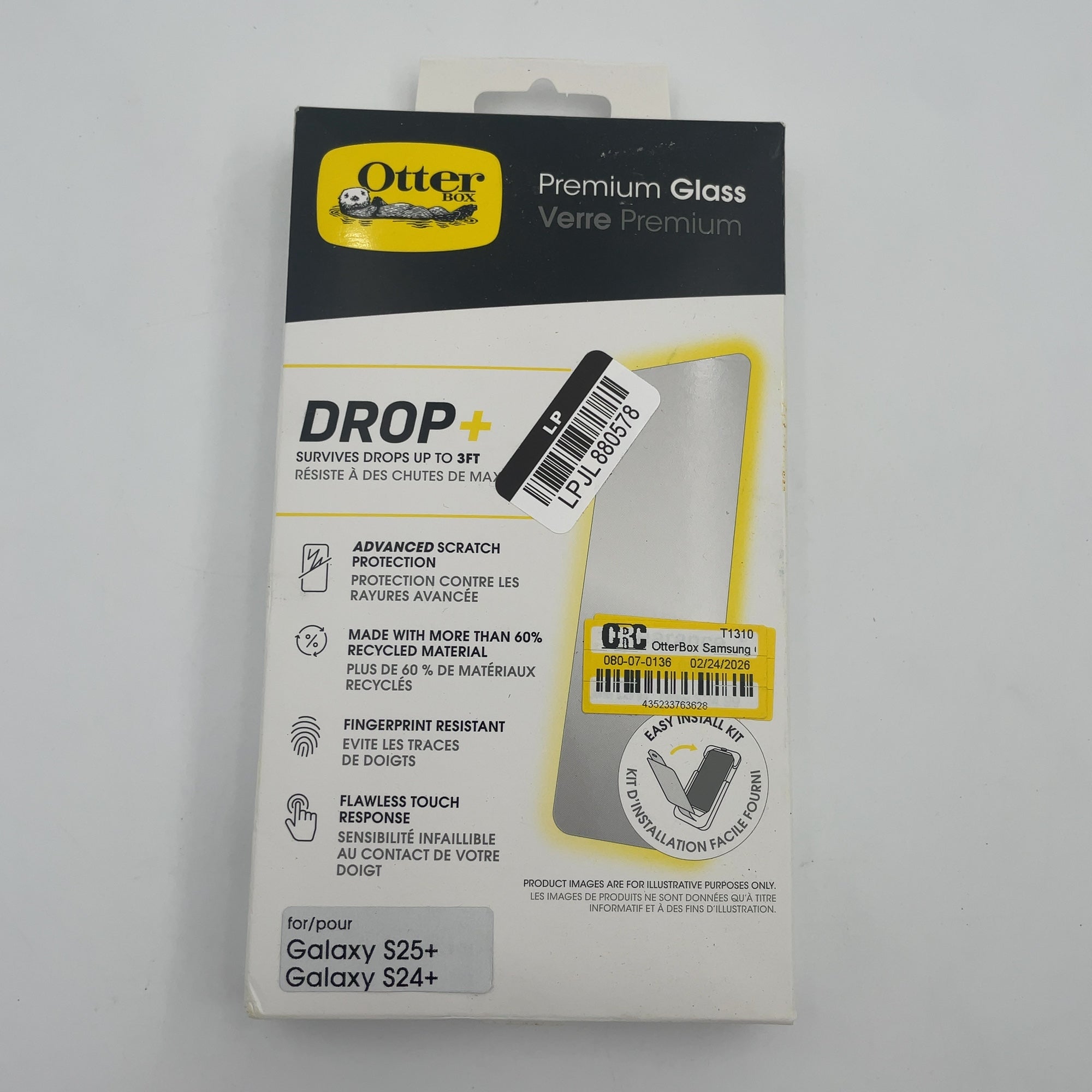 Otterbox Samsung Galaxy S25+/S24+ Premium Glass: Scratch-Resistant Screen Protector