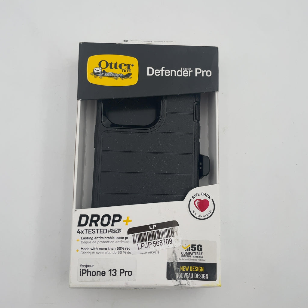 Otterbox Iphone 13 Pro Defender Series Pro Case - Black: Bump-Resistant, Solid Pattern