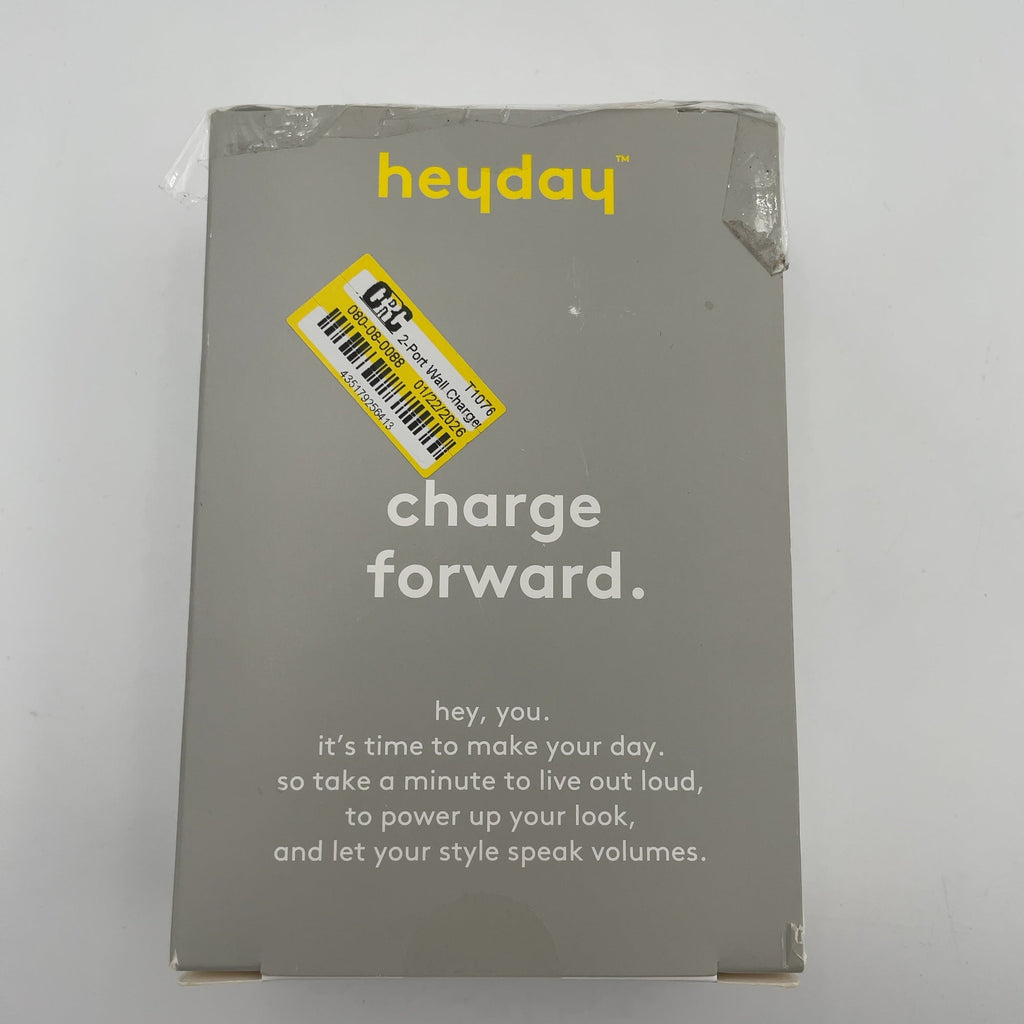 2-Port Wall Charger 15W Usb-C & 5W Usb-A (With 6' Lightning To Usb-A Cable) - Heyday Black/Gold: Phone Charging Block