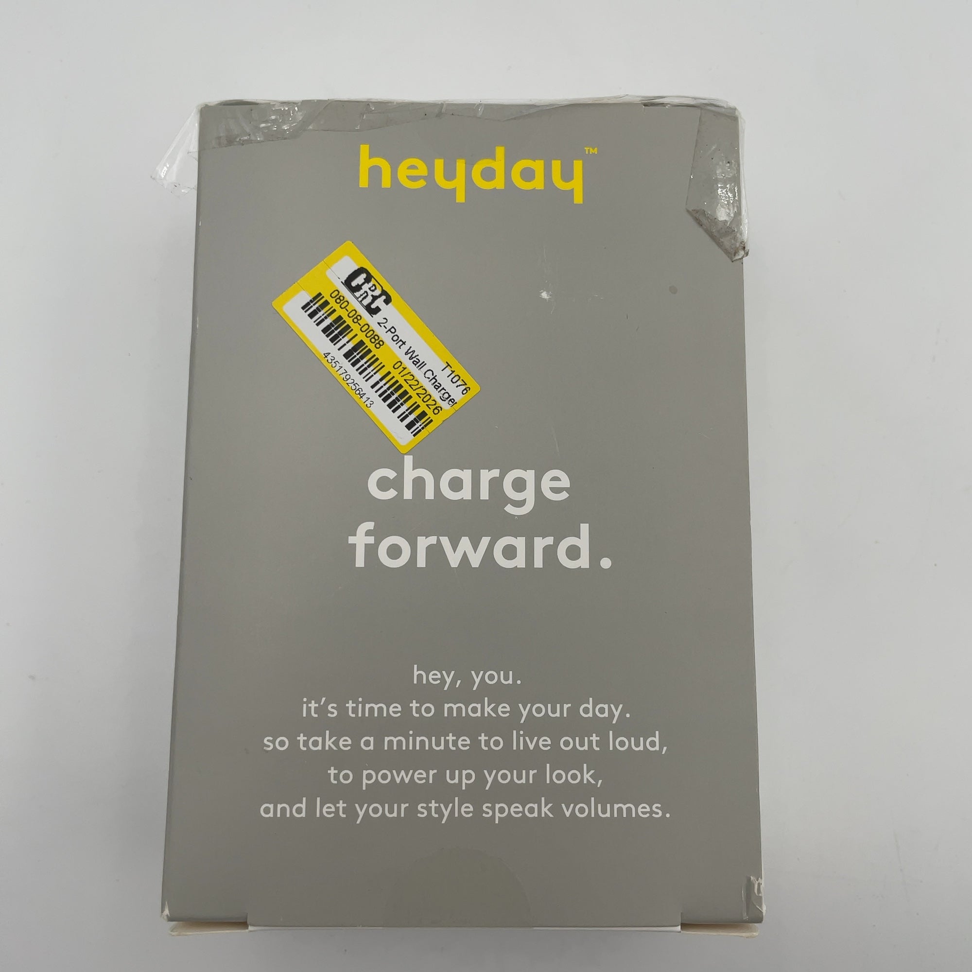 2-Port Wall Charger 15W Usb-C & 5W Usb-A (With 6' Lightning To Usb-A Cable) - Heyday Black/Gold: Phone Charging Block