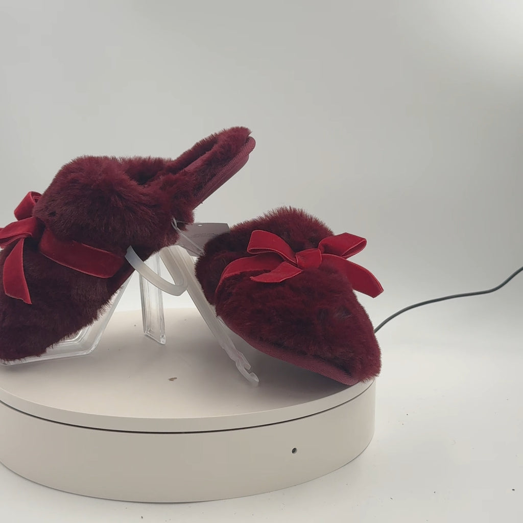 Women's Arbor Plush Scuff Slippers - Auden Red M
