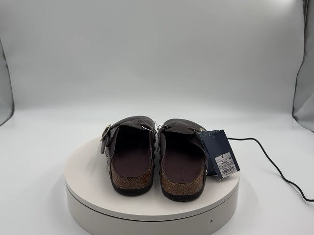 Women's Lee Clog Mule Flat - Universal Thread Brown 6: Slip-On, Non-Marking Sole, Textured Outsole