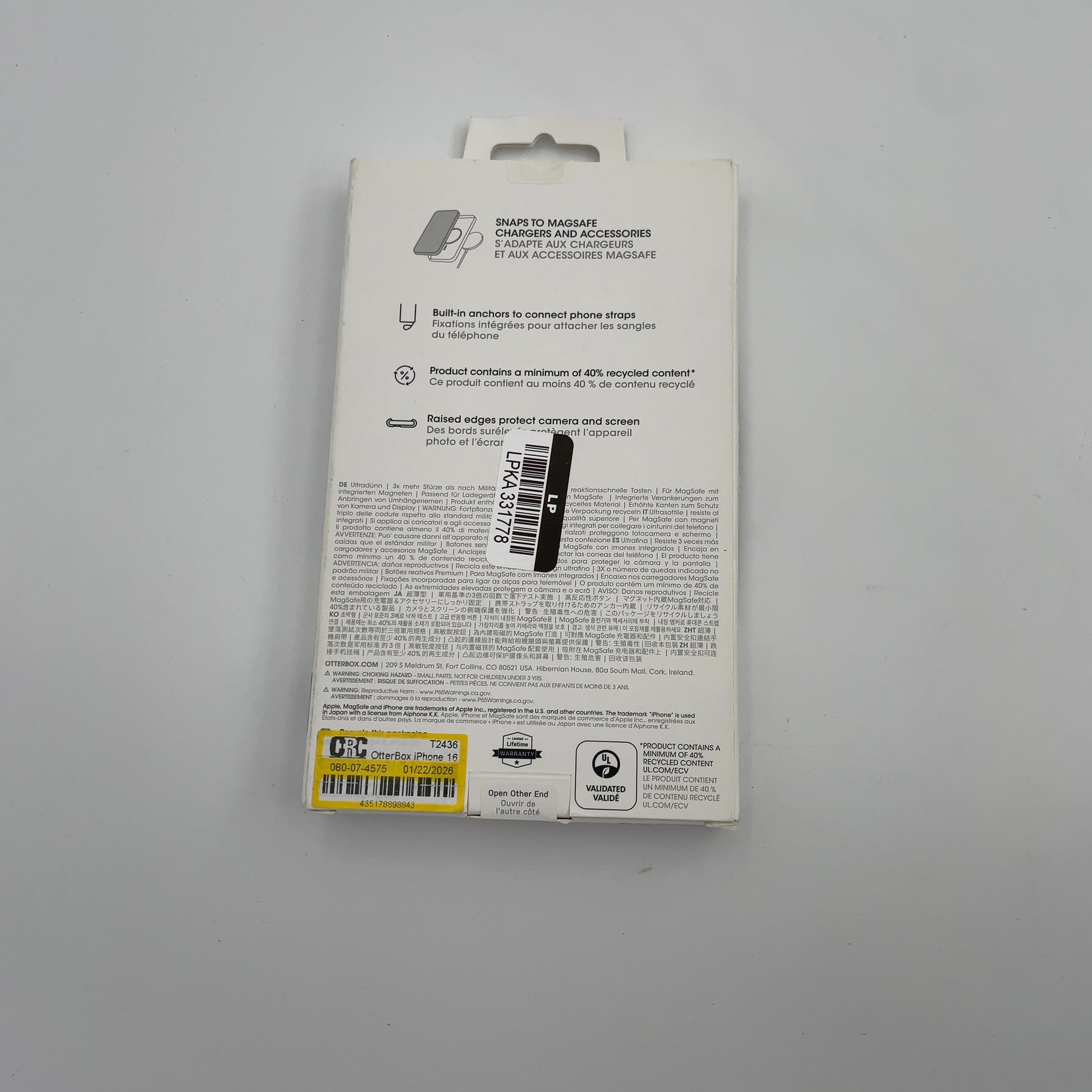 OtterBox iPhone 16 Pro Symmetry Series Case with MagSafe - Wavy Charcoal: Solid Plastic Design