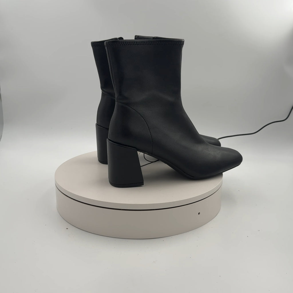 Women’s Pippa High Shaft Heeled Boots - A New Day Black 9
