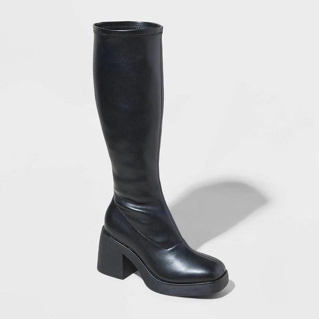 Women's Azzahya Tall Stretch Boots with Memory Foam Insole - Wild Fable Black 8.5